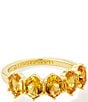 Color:Gold Yellow Crystal - Image 1 - Cailin Crystal Band Ring