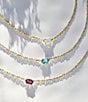 Color:Aqua Crystal - Image 5 - Cailin Crystal Short Pendant Necklace