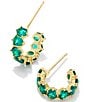 Color:Green Crystal - Image 1 - Cailin Crystal Huggie Hoop Earrings