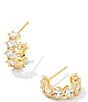 Color:Gold CZ - Image 1 - Cailin Crystal Huggie Hoop Earrings