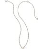 Kendra Scott Cailin Crystal Silver Short Pendant Necklace, Color:Ivory Mother of Pearl - Image 2
