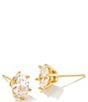 Color:Gold CZ - Image 1 - Cailin Crystal Silver Stud Earrings