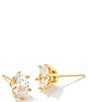 Kendra Scott Cailin Crystal Silver Stud Earrings, Color:Gold CZ - Image 1