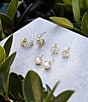 Color:Gold CZ - Image 2 - Cailin Crystal Silver Stud Earrings