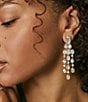 Kendra Scott Cailin Statement Chandelier Earrings, Color:Gold White CZ - Image 3