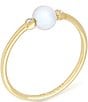 Color:White Pearl - Image 2 - Cathleen 14k Yellow Gold Band Ring