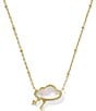 Kendra Scott Celeste Cloud Short Pendant Necklace, Color:Gold Matte Dichroic Glass - Image 1