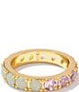 Color:Gold Green Lilac Mix - Image 1 - Chandler Crystal Band Ring