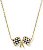 Kendra Scott Checkered Flag Short Pendant Necklace - Image 1