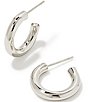 Kendra Scott Colette Huggie Hoop Earrings, Color:Silver - Image 1
