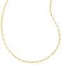 Color:Gold - Image 2 - Courtney Paperclip Chain Necklace