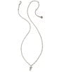 Kendra Scott Crystal Initial Letter Silver Short Pendant Necklace, Color:B - Image 5