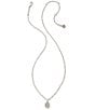 Kendra Scott Crystal Initial Letter Silver Short Pendant Necklace, Color:B - Image 6