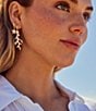 Color:Gold Blush Enamel - Image 3 - Crystal Shea Pearl Huggie Hoop Earrings