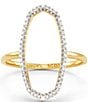 Color:White Diamond - Image 1 - Dani 14k Yellow Gold Open Ring