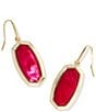 Kendra Scott Dani Bezel Drop Earrings, Color:Gold Carmine Red Illusion - Image 1
