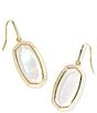 Kendra Scott Dani Bezel Drop Earrings, Color:Gold Ivory Mother Of Pearl - Image 1