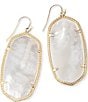 Color:Ivory Mother of Pearl - Image 1 - Danielle Gold Statement Crystal Drop Earrings