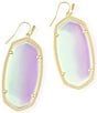 Color:Dichroic Glass - Image 1 - Danielle Gold Statement Crystal Drop Earrings