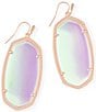 Color:Dichroic Rose - Image 1 - Danielle Silver Statement Drop Earrings