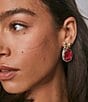 Kendra Scott Daphne Bow Drop Earrings, Color:Gold Dark Burgundy Illusion - Image 2