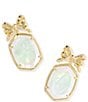 Kendra Scott Daphne Bow Drop Earrings, Color:Gold Iridescent Crystal Ivory Illusion - Image 1