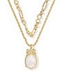 Kendra Scott Daphne Bow Short Multi-Strand Necklace, Color:Gold Iridescent Crystal Ivory Illusion - Image 1