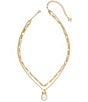 Kendra Scott Daphne Bow Short Multi-Strand Necklace, Color:Gold Iridescent Crystal Ivory Illusion - Image 2