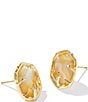 Color:Gold Iridescent Abalone - Image 1 - Daphne Coral Frame Stud Earrings