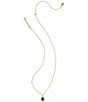 Kendra Scott Daphne Crystal Frame Short Pendant Necklace, Color:Gold Green Malachite - Image 2