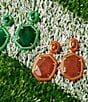 Kendra Scott Daphne Enamel Frame Drop Earrings, Color:Gold Orange Goldstone - Image 2