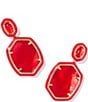 Kendra Scott Daphne Enamel Frame Drop Earrings, Color:Gold Red Illusion - Image 1