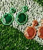 Kendra Scott Daphne Enamel Frame Drop Earrings, Color:Gold Emerald Illusion - Image 2