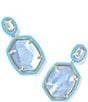 Kendra Scott Daphne Enamel Frame Drop Earrings, Color:Gold Periwinkle Illusion - Image 1