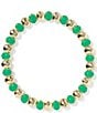 Kendra Scott Daphne Enamel Stretch Bracelet, Color:Gold Green Enamel - Image 1