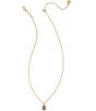 Color:Gold Magenta Opal - Image 2 - Daphne Framed Short Pendant Necklace