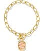 Color:Light Pink - Image 1 - Daphne Link And Chain Bracelet