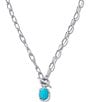 Color:Variegated Turquoise - Image 1 - Daphne Link And Chain Necklace