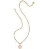 Kendra Scott Daphne Pave Frame Quartz Short Pendant Necklace, Color:Gold Rose Quartz - Image 2