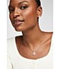Kendra Scott Daphne Pave Frame Quartz Short Pendant Necklace, Color:Gold Rose Quartz - Image 6