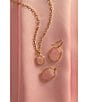 Kendra Scott Daphne Pave Frame Quartz Short Pendant Necklace, Color:Gold Rose Quartz - Image 7