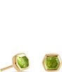 Color:Green Peridot - Image 1 - Davie 14K Gold Stud Earrings