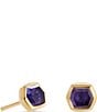 Color:Blue Iolite - Image 1 - Davie 14K Gold Stud Earrings