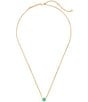 Color:Chrysoprase - Image 2 - Davie Pave 14K Gold Short Pendant Necklace