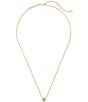 Kendra Scott Davie Pave 14K Gold Short Pendant Necklace, Color:Aquamarine - Image 2