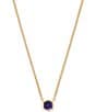 Kendra Scott Davie Pave 14K Gold Short Pendant Necklace, Color:Blue Iolite - Image 1