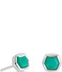 Color:Chrysoprase - Image 1 - Davie Sterling Silver Stud Earrings