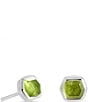 Color:Green Peridot - Image 1 - Davie Sterling Silver Stud Earrings