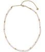 Color:Rose Quartz - Image 1 - Deliah 14K Gold Beaded Strand Necklace