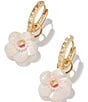 Color:Iridescent Pink/White - Image 2 - Deliah Huggie Earrings